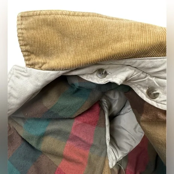 Vintage Eddie Bauer Chore Barn Coat Goose Down Liner Men’s Sz M Corduroy Collar - Picture 15 of 15